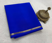 Semi Mysore Crepe Silk Small Fancy Border Saree with Chit Pallu