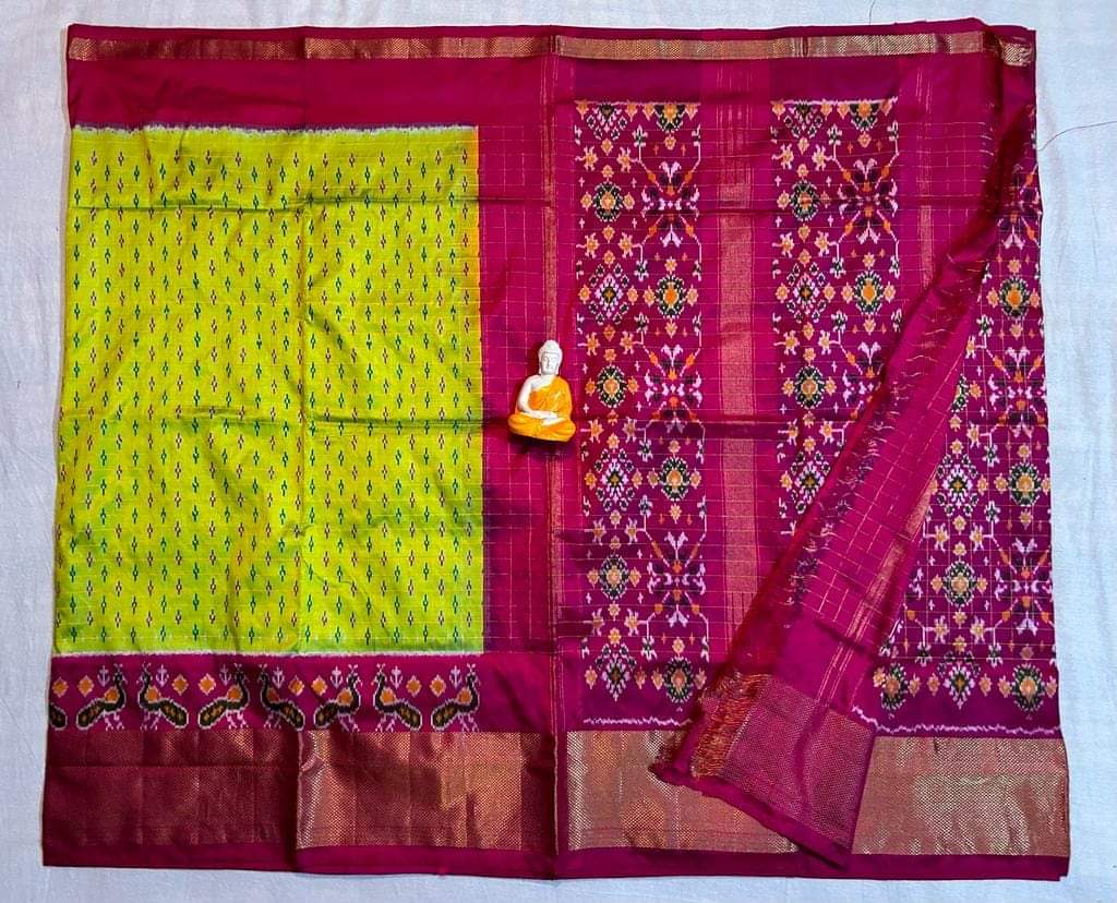 Kalamkari Designer Printed Dolla Silk Saree with Peacock Jacquard Weaving Border
