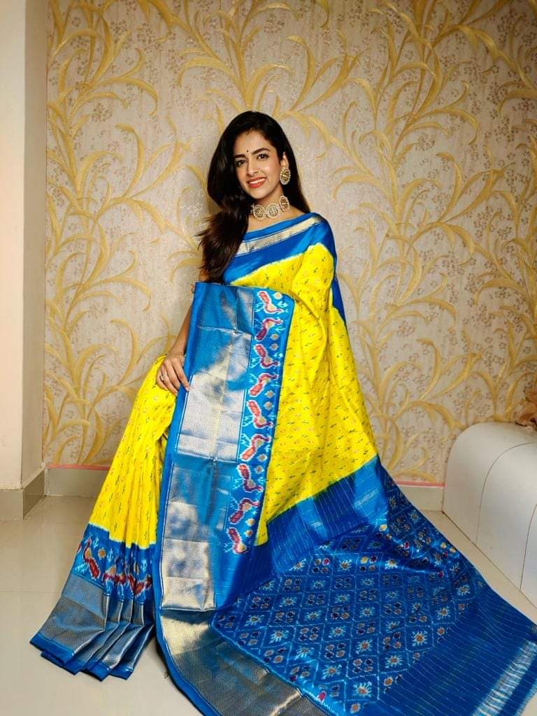 Kalamkari Designer Printed Dolla Silk Saree with Peacock Jacquard Weaving Border