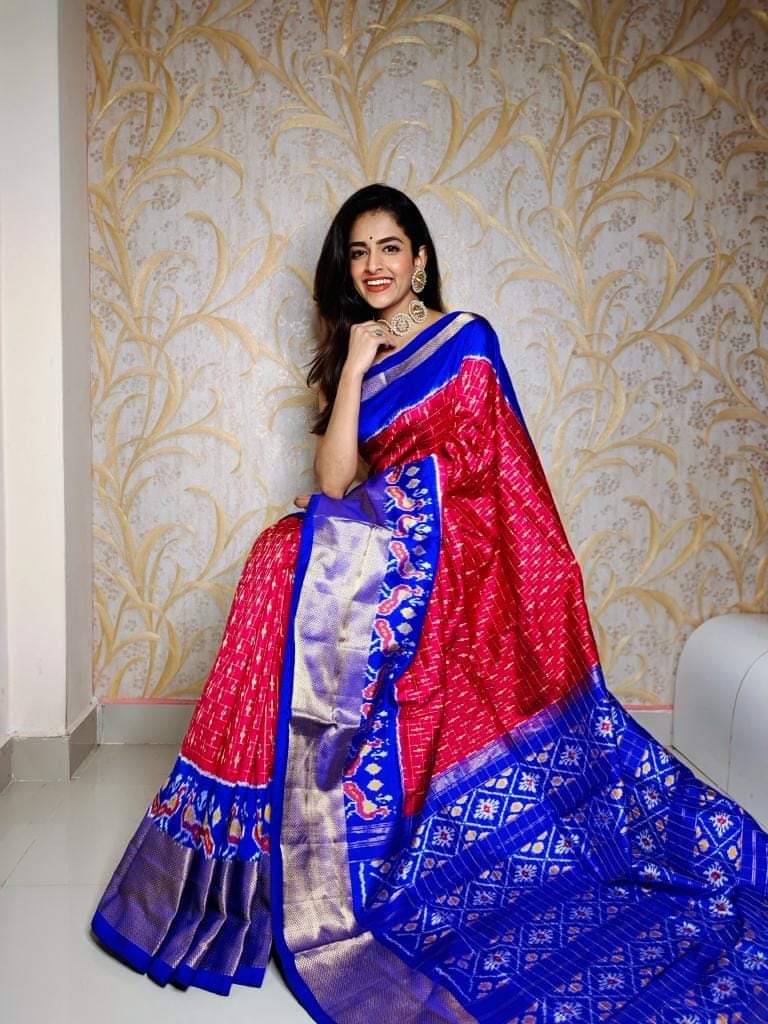 Kalamkari Designer Printed Dolla Silk Saree with Peacock Jacquard Weaving Border