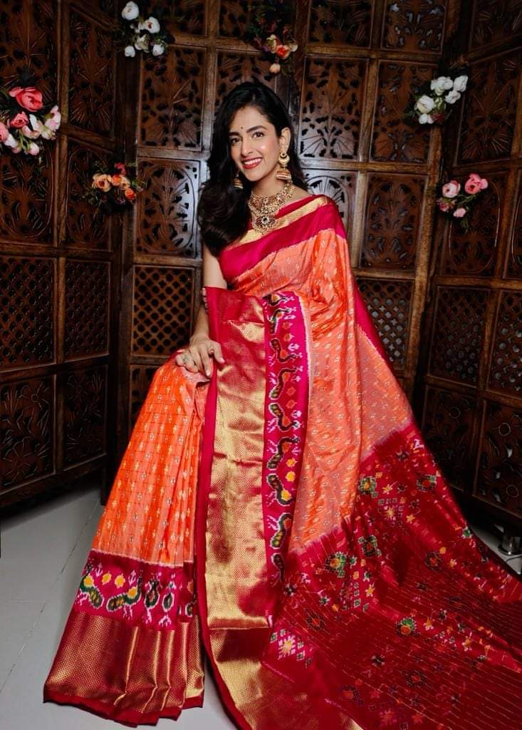Kalamkari Designer Printed Dolla Silk Saree with Peacock Jacquard Weaving Border