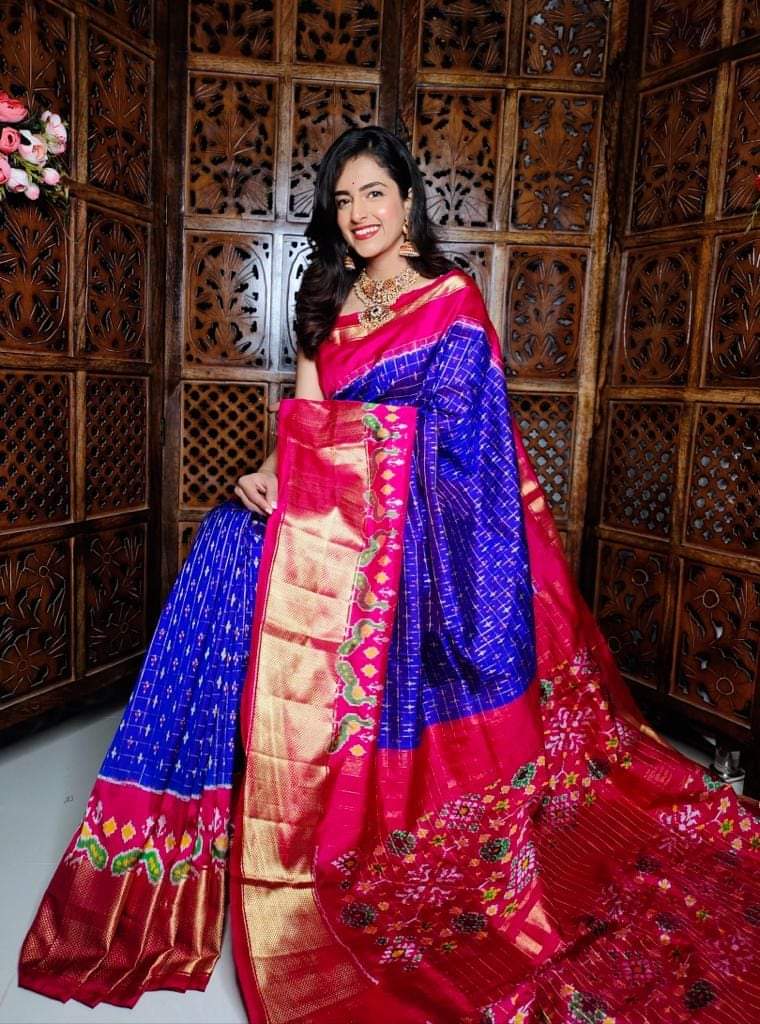 Kalamkari Designer Printed Dolla Silk Saree with Peacock Jacquard Weaving Border