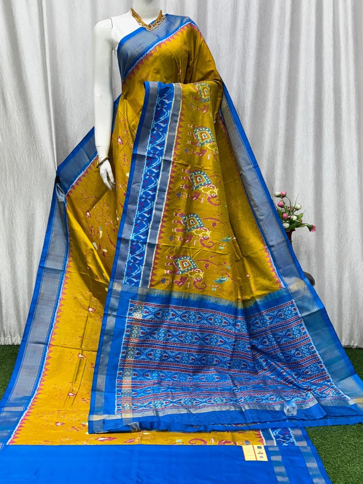 Kalamkari Designer Printed Dolla Silk Saree with Jacquard Weaving Border