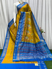Kalamkari Designer Printed Dolla Silk Saree with Jacquard Weaving Border