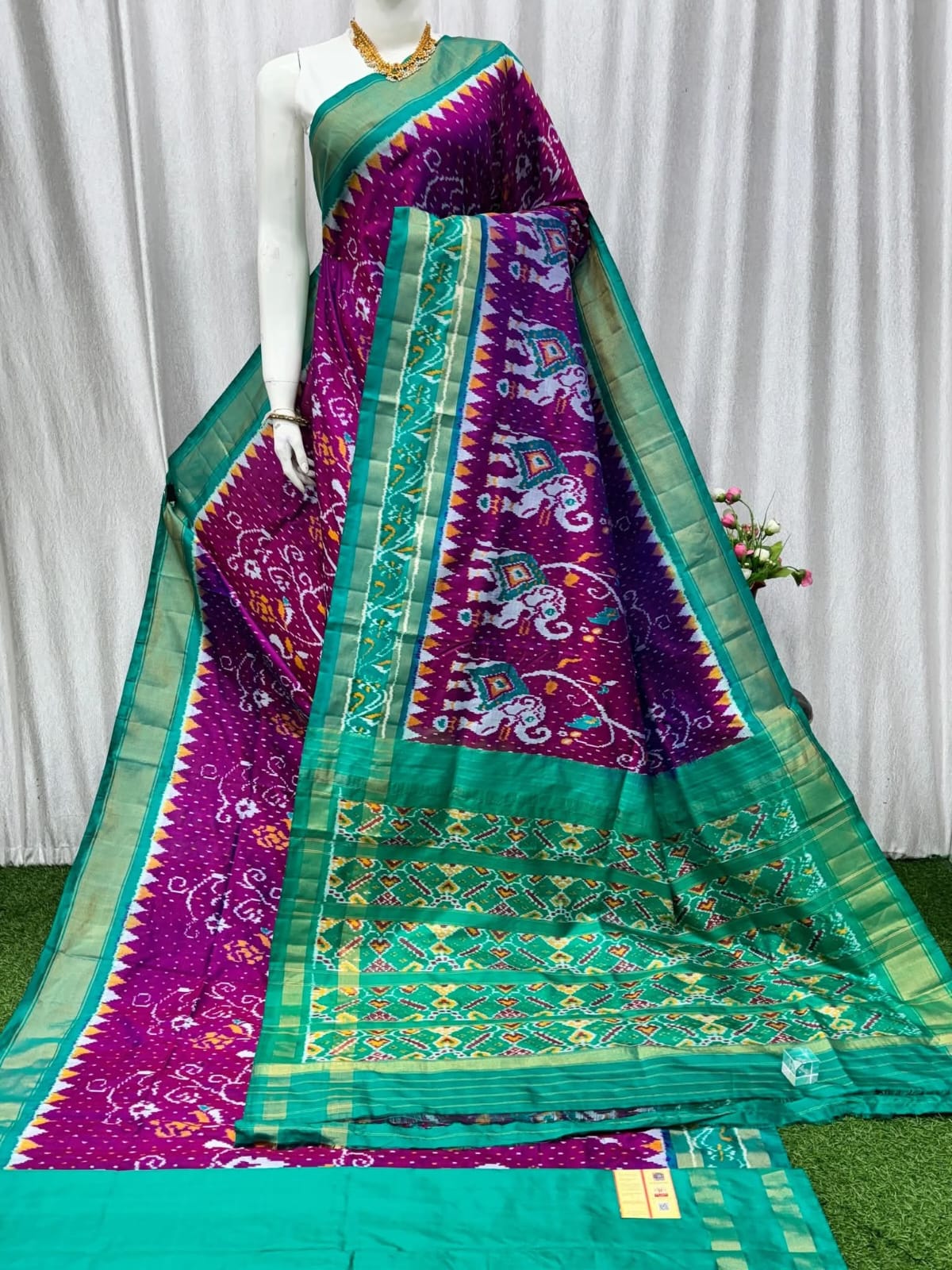Kalamkari Designer Printed Dolla Silk Saree with Jacquard Weaving Border