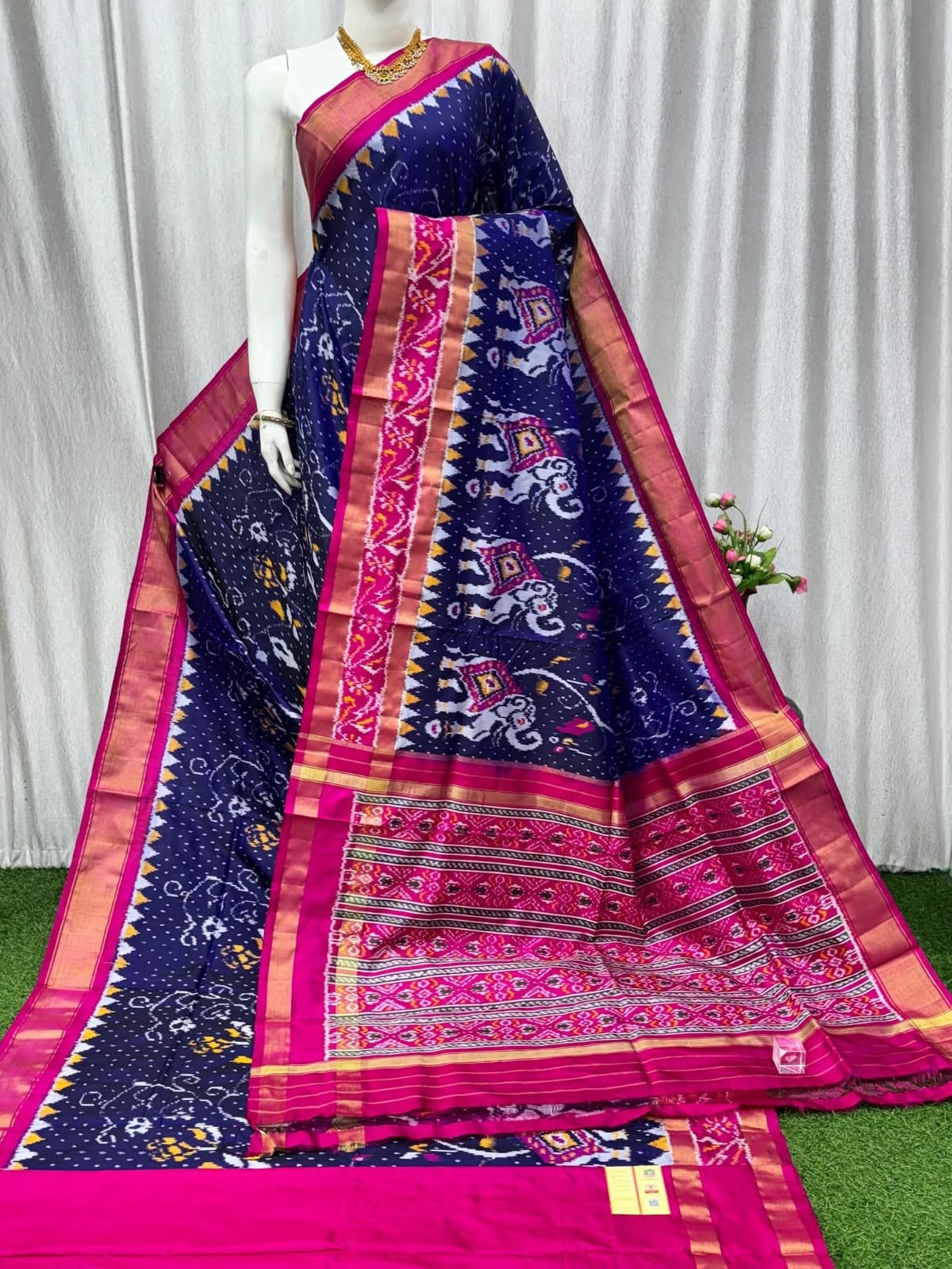 Kalamkari Designer Printed Dolla Silk Saree with Jacquard Weaving Border
