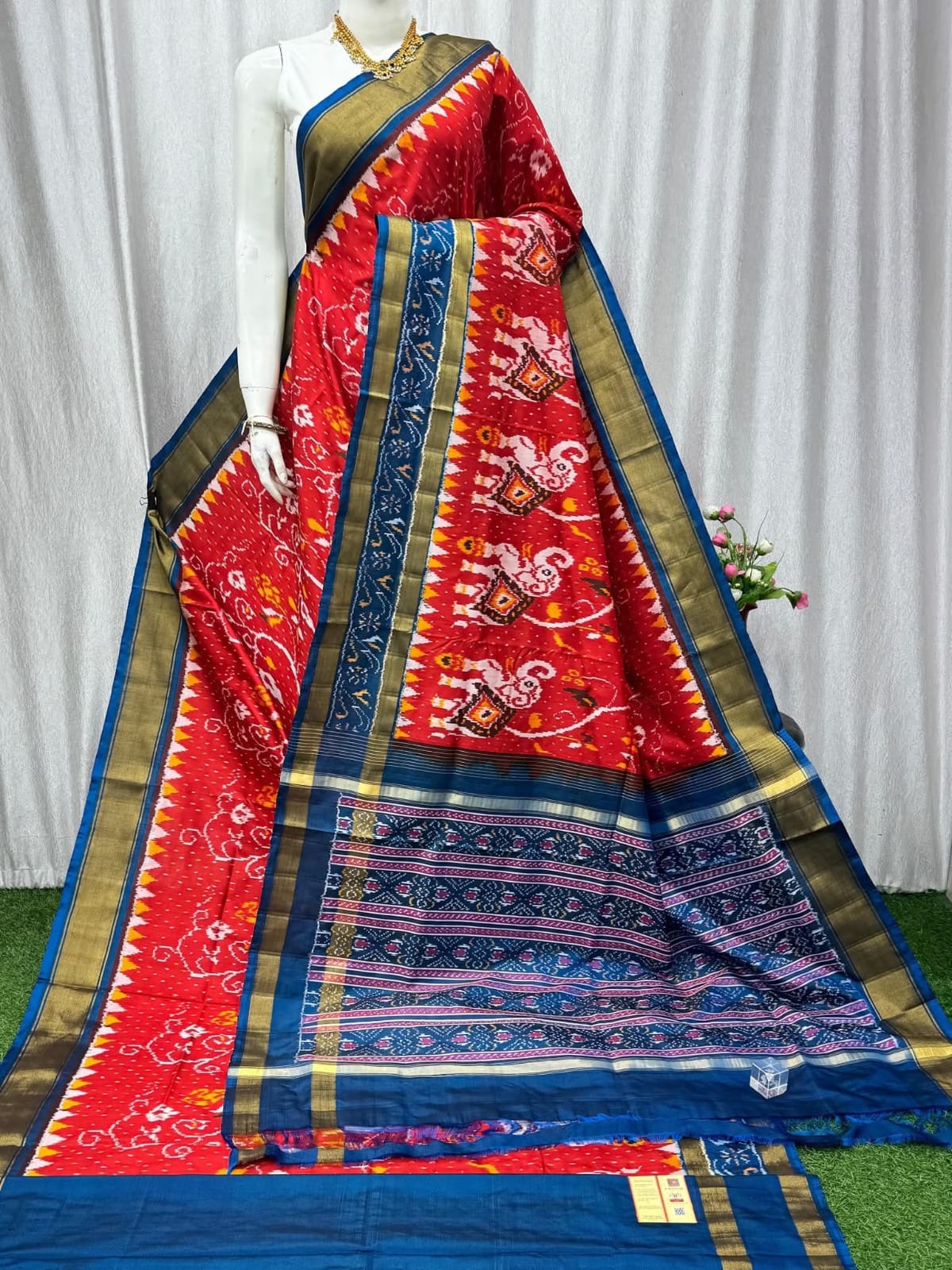 Kalamkari Designer Printed Dolla Silk Saree with Jacquard Weaving Border