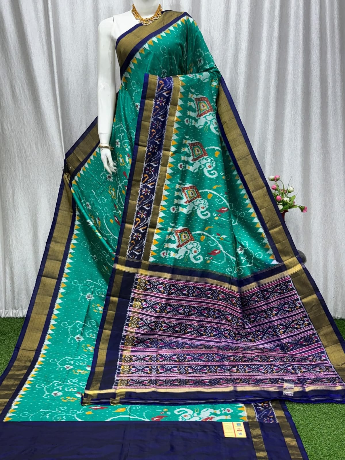 Kalamkari Designer Printed Dolla Silk Saree with Jacquard Weaving Border
