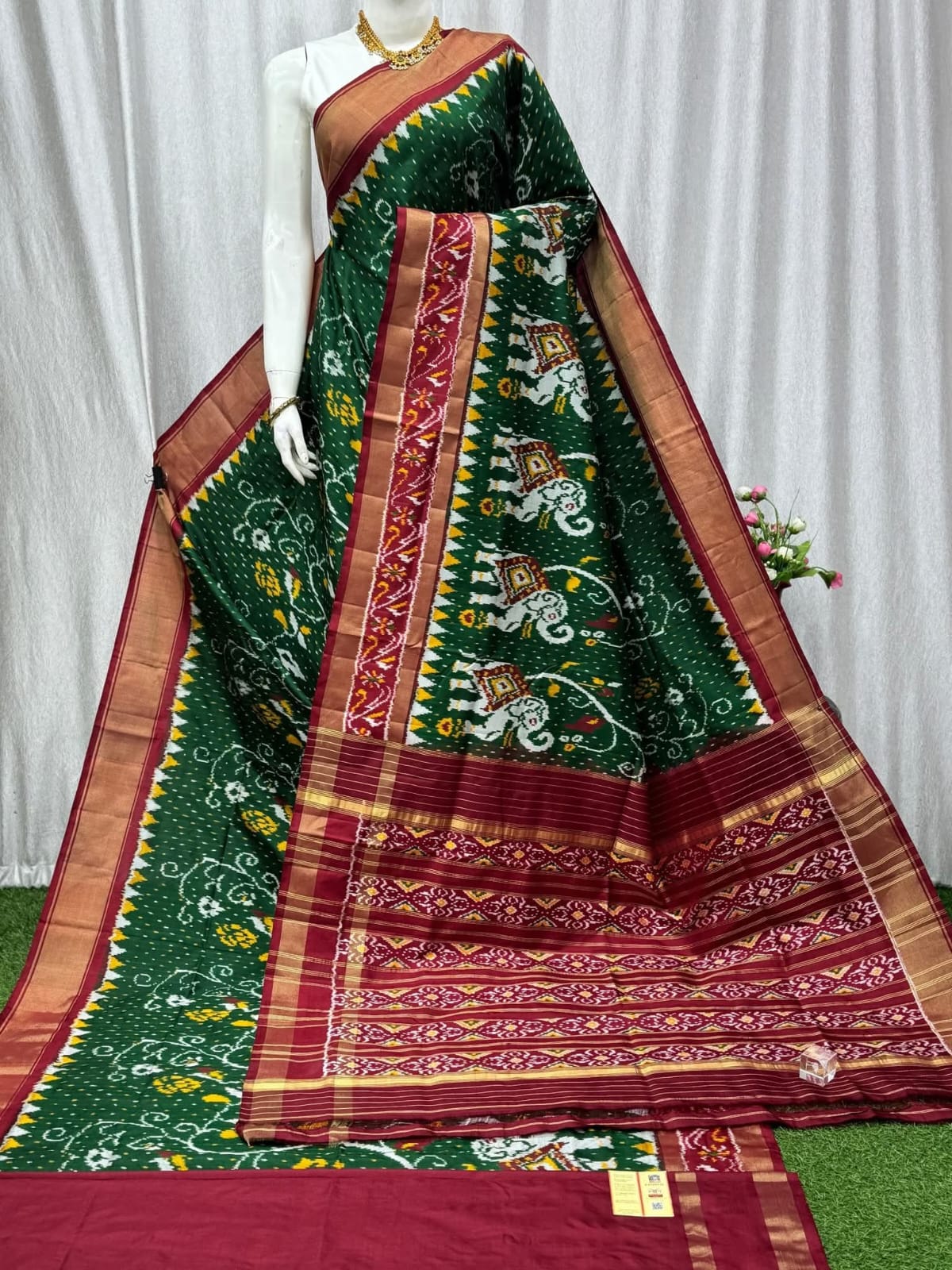 Kalamkari Designer Printed Dolla Silk Saree with Jacquard Weaving Border