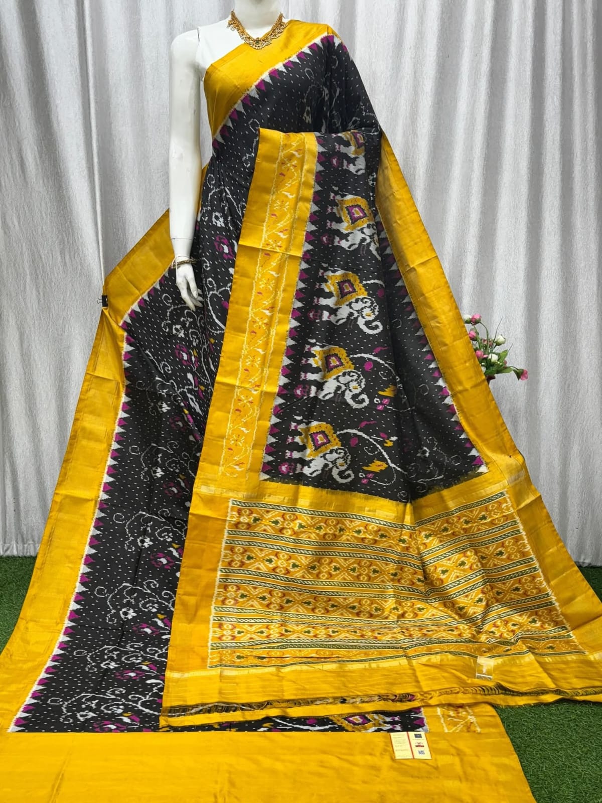 Kalamkari Designer Printed Dolla Silk Saree with Jacquard Weaving Border