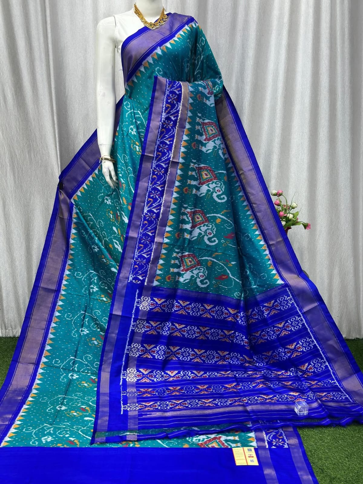 Kalamkari Designer Printed Dolla Silk Saree with Jacquard Weaving Border