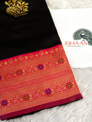 Royal Bridal Banarasi Katan Silk Saree with Elegant Border Detailing